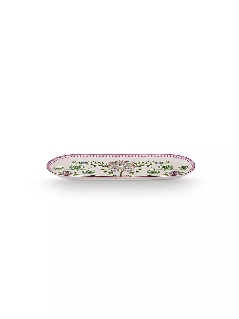 PIP STUDIO | Tortera LILY & LOTUS 33x15,5cm Blanco hueso | Lila
