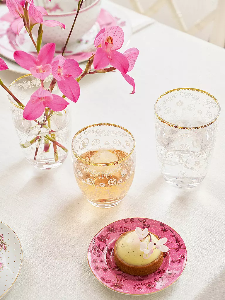 PIP STUDIO | Vaso de agua Floral 280ml | transparent