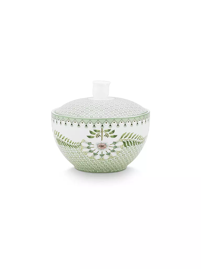PIP STUDIO | Zuckerdose 300ml LILY & LOTUS Tiles Light Gr. | Verde claro