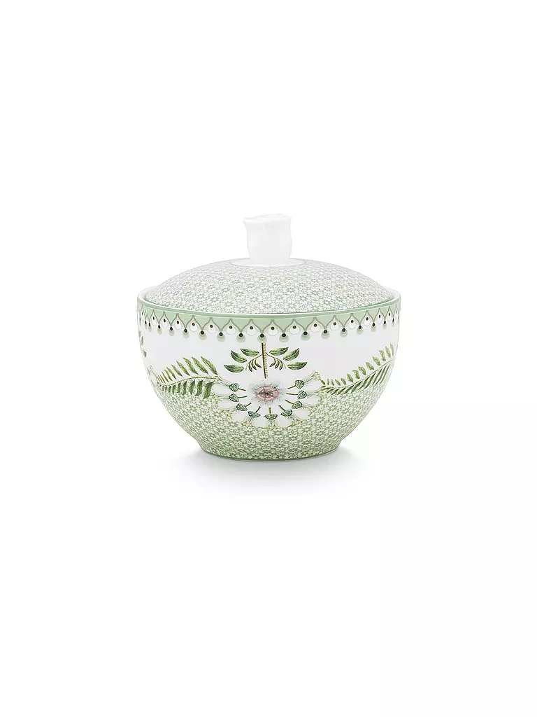 PIP STUDIO | Zuckerdose 300ml LILY & LOTUS Tiles Light Gr. | Verde claro