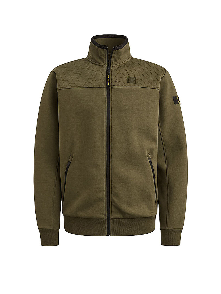 Sudadera con cremallera oliva L