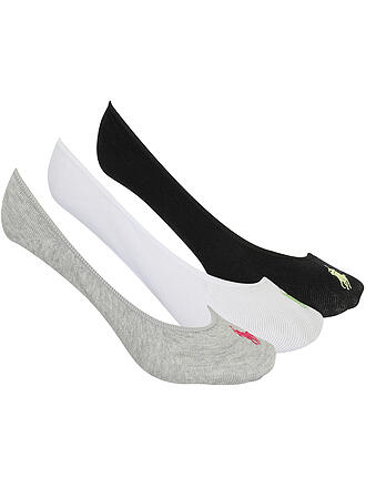 POLO RALPH LAUREN | Calcetines invisibles paquete de 3 negro / blanco / gris