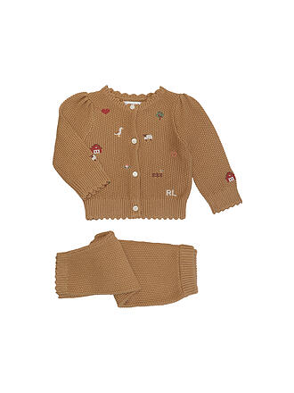 POLO RALPH LAUREN | Conjunto de bebé de cárdigan y pantalón de punto de 2 piezas