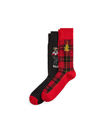 POLO RALPH LAUREN | Calcetines 2 unidades. BÄRCHEN 43-46 negro rojo