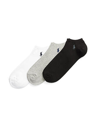 POLO RALPH LAUREN | Calcetines invisibles pack de 3 negro gris blanco