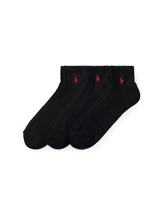 POLO RALPH LAUREN | Pack de 3 calcetines tipo sneaker negros