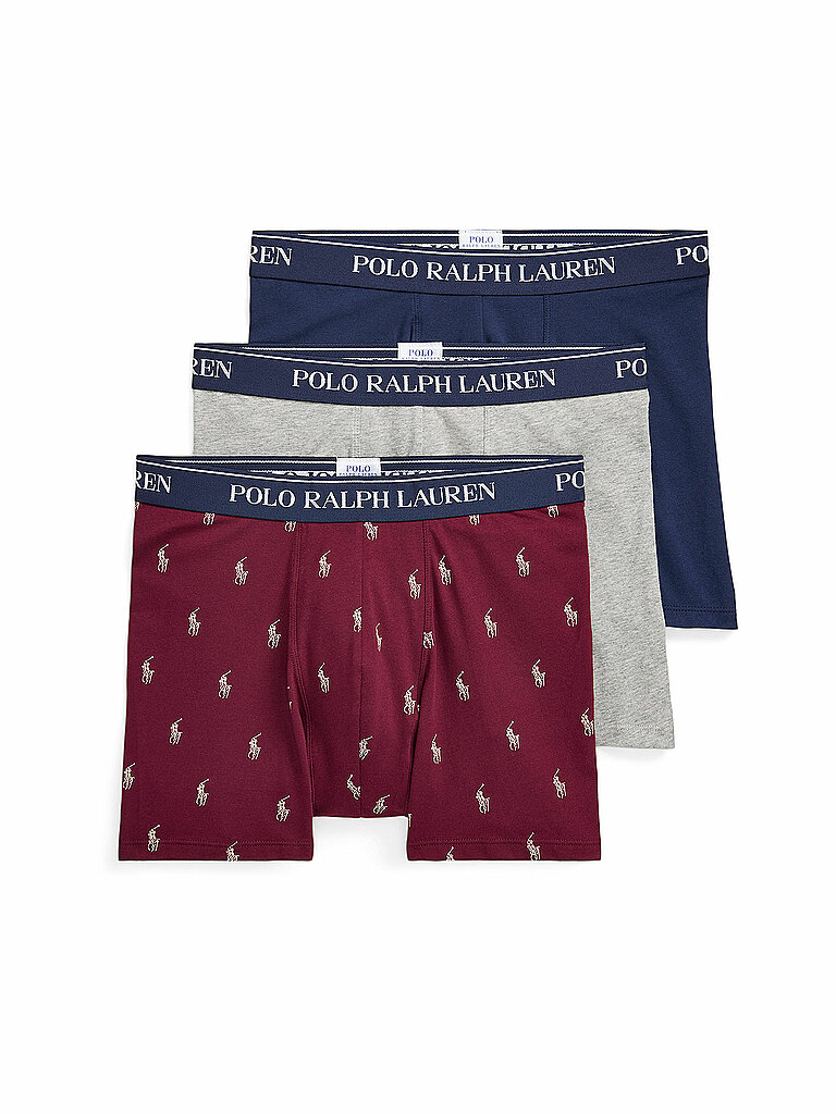 Polo Ralph Lauren Calzoncillos paquete de 3 unidades, multicolor rojo oscuro