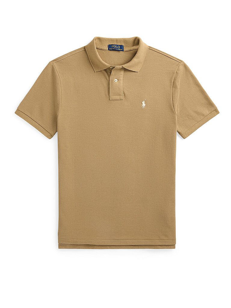 Polo Slim Fit marrón claro XL