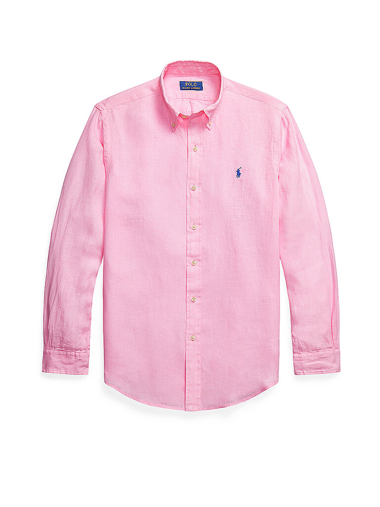 Polo Ralph Lauren Camisa de lino Custom Fit rosa