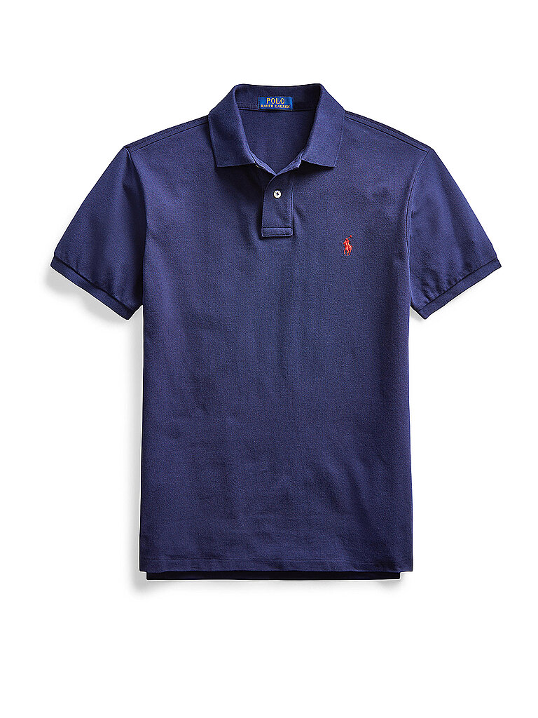 Poloshirt de corte entallado azul oscuro XXL