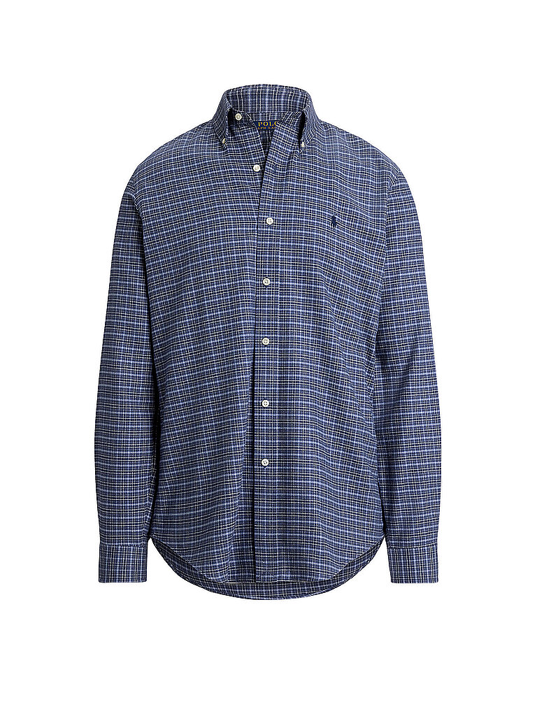 Polo Ralph Lauren Camisa de franela de corte regular azul oscuro