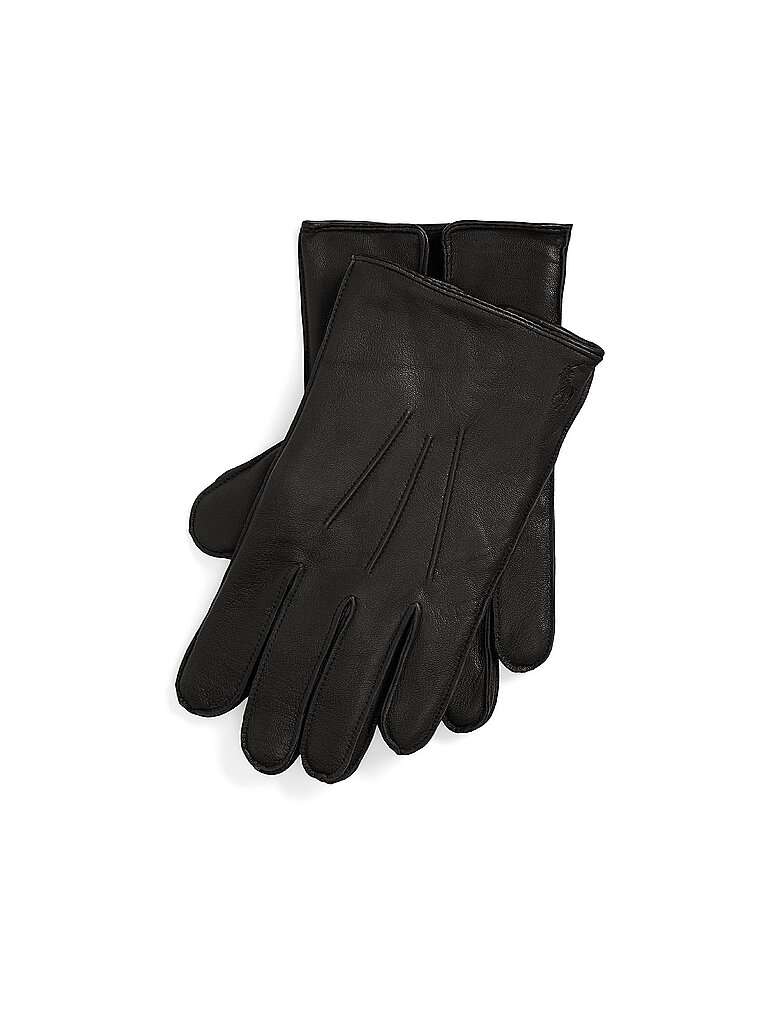 Polo Ralph Lauren Guantes de cuero negro