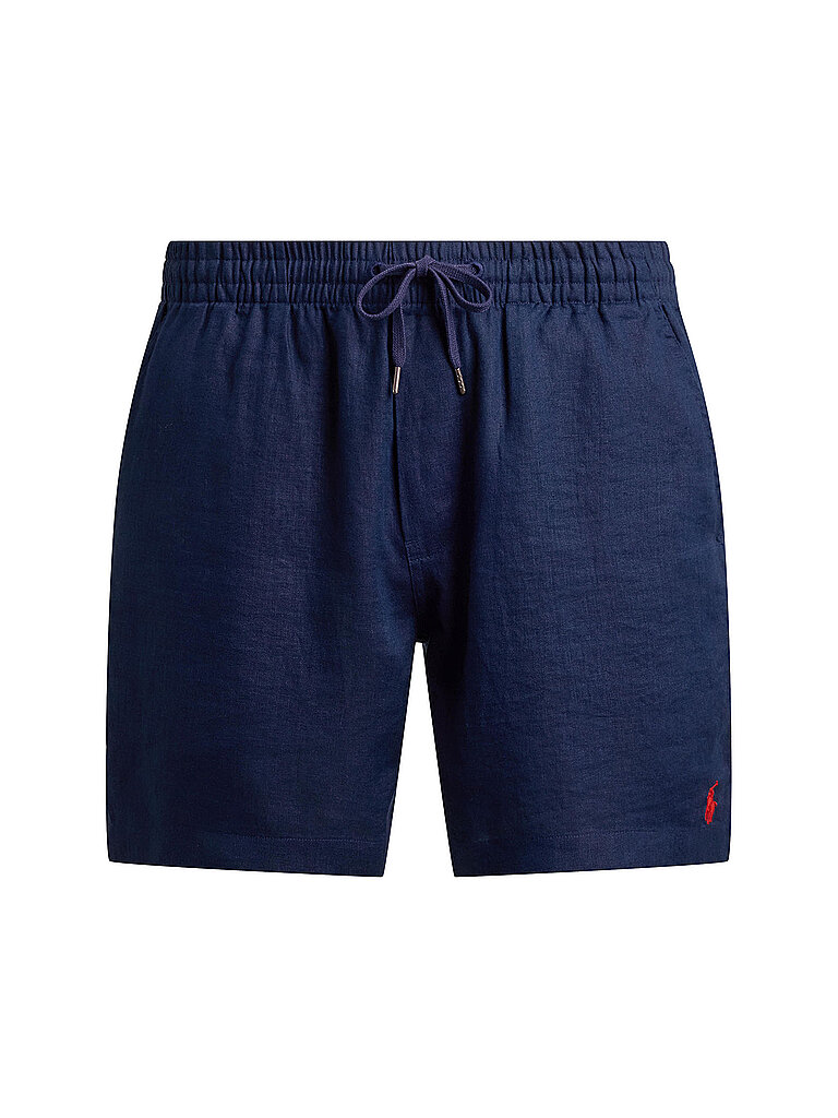Shorts de lino azul oscuro M