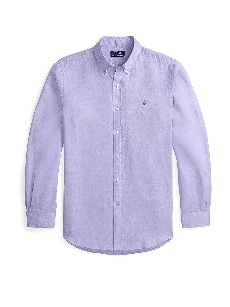 Camisa de lino Custom Fit lila L