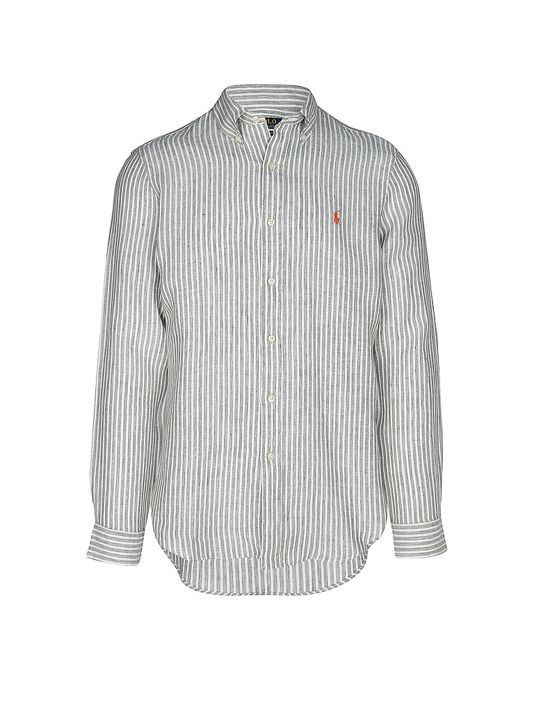 Camisa de lino Custom Fit oliva S