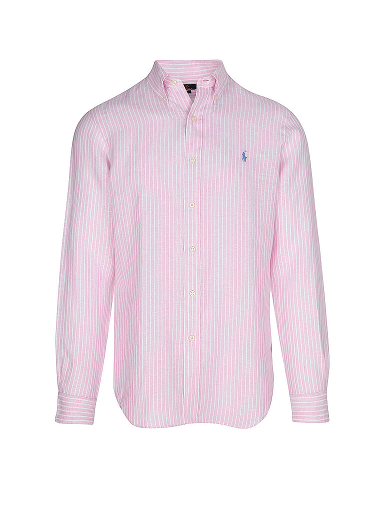 Camisa de lino Custom Fit rosa XL