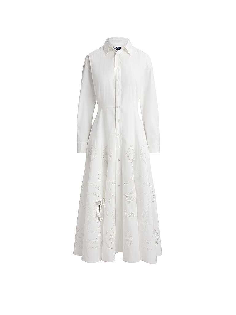Ralph Lauren Midikleid blanco 32