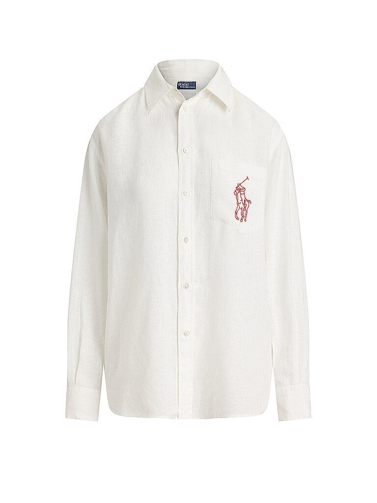 Blusa de lino blanco XL