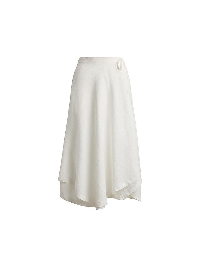 Falda de lino blanco 40