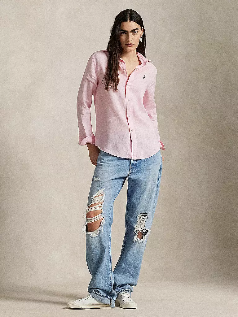 POLO RALPH LAUREN | Blusa de lino | Rosa
