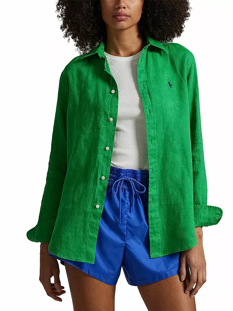 POLO RALPH LAUREN | Blusa de lino | Verde