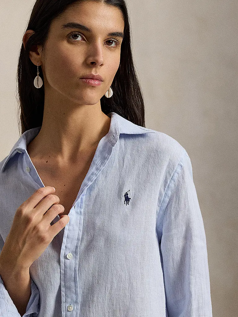 POLO RALPH LAUREN | Blusa de lino | Azul claro