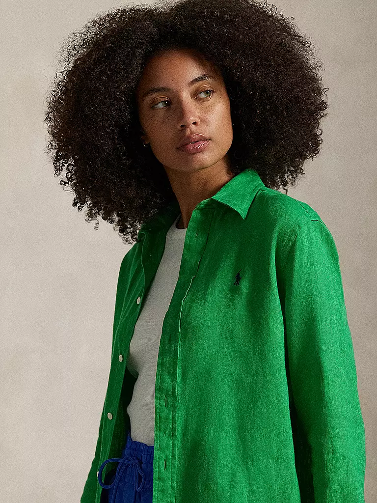 POLO RALPH LAUREN | Blusa de lino | Verde