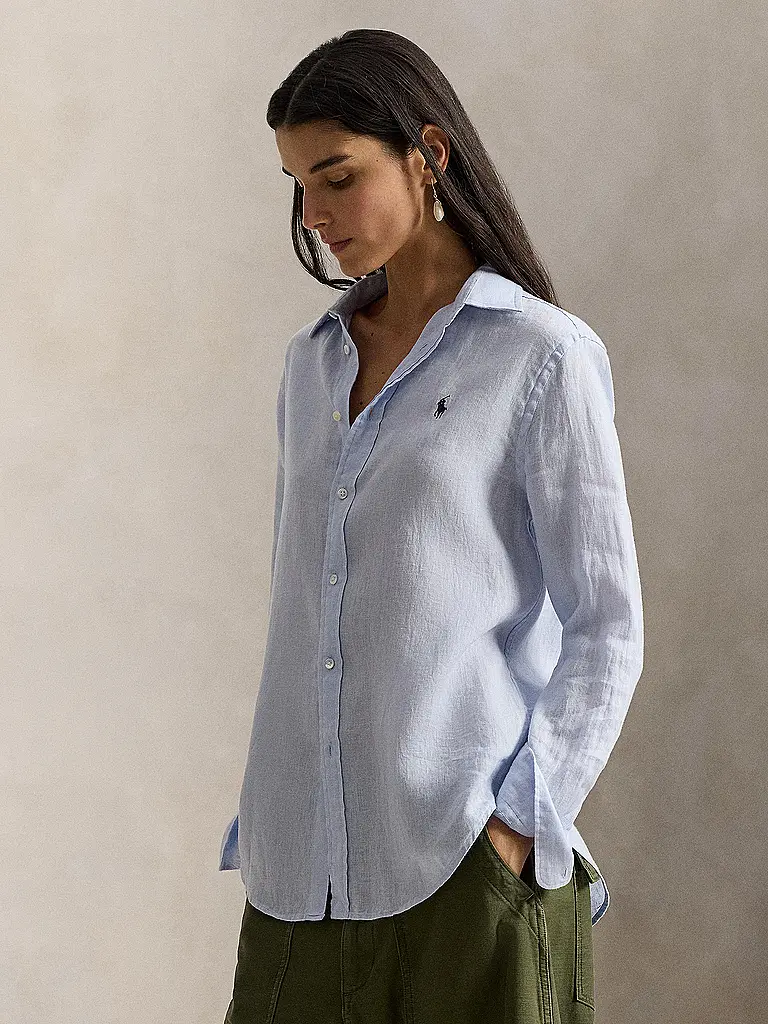 POLO RALPH LAUREN | Blusa de lino | Azul claro