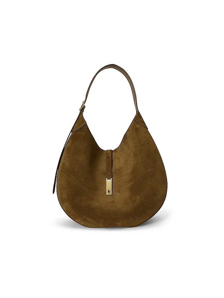 POLO RALPH LAUREN | Bolso de cuero - Bolso de hombro mediano | Marrón