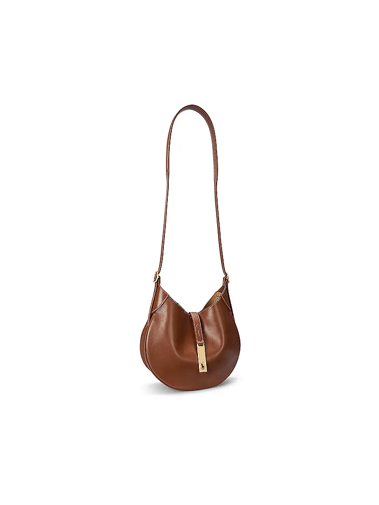 POLO RALPH LAUREN | Bolso de cuero - Bolso de hombro pequeño | Marrón