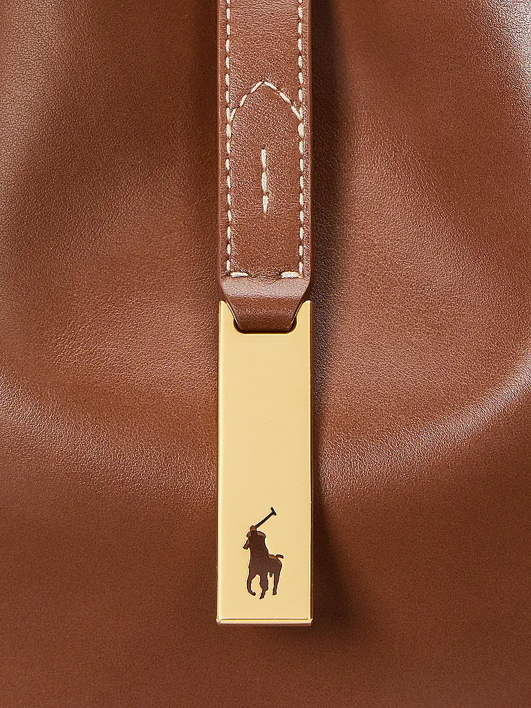 POLO RALPH LAUREN | Bolso de cuero - Bolso de hombro pequeño | Marrón