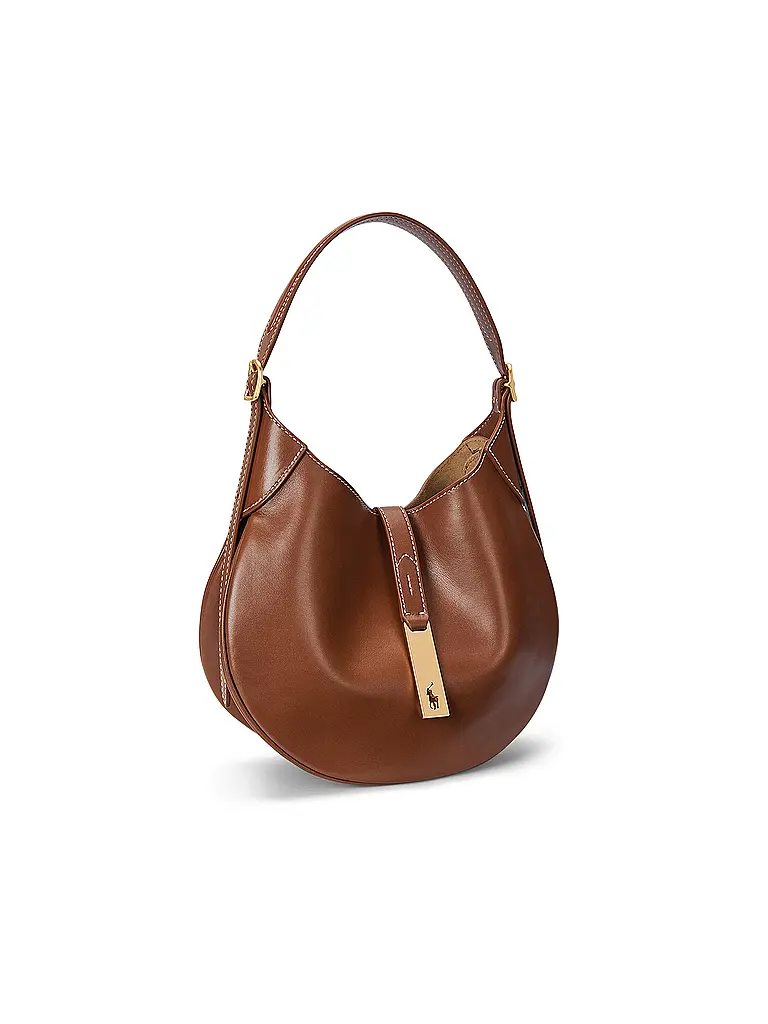 POLO RALPH LAUREN | Bolso de cuero - Bolso de hombro pequeño | Marrón