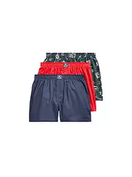 POLO RALPH LAUREN | Boxershorts Paquete de 3 azul rojo con estampado | Azul oscuro