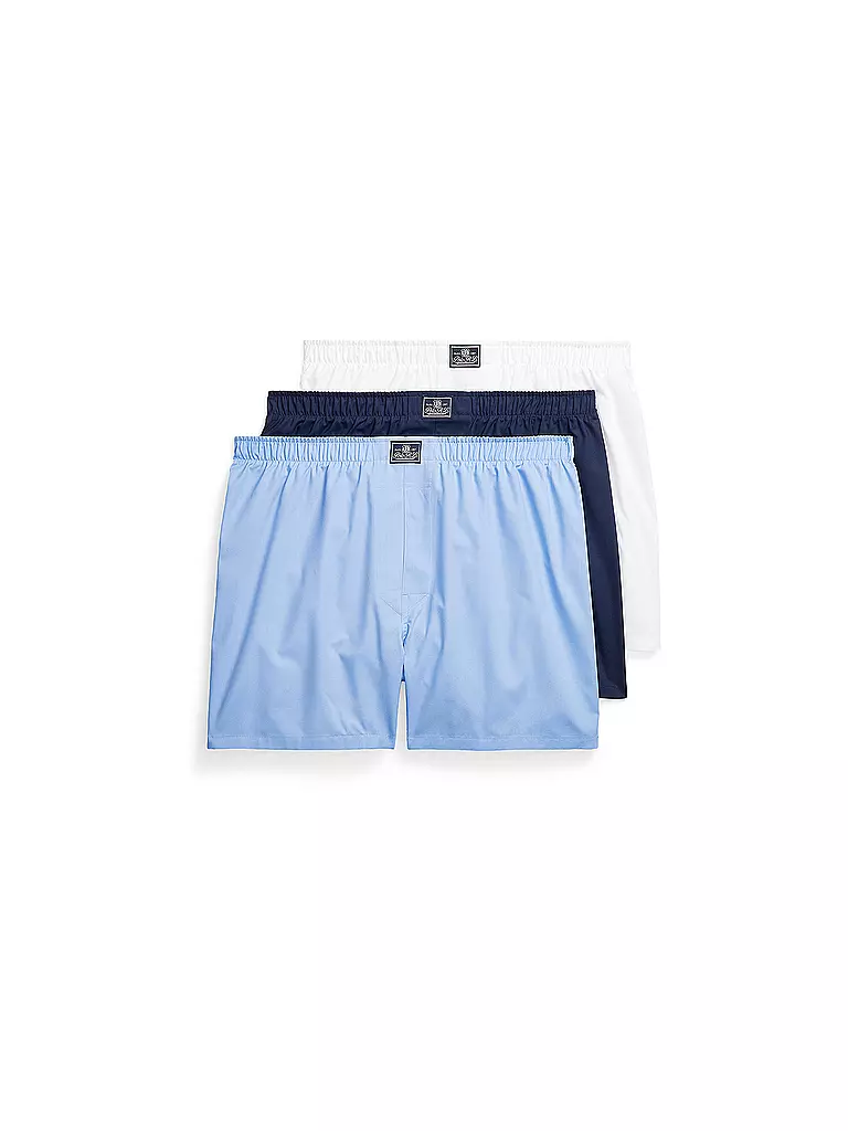 POLO RALPH LAUREN | Boxershorts paquete de 3 blanco, azul claro, marino | Azul claro