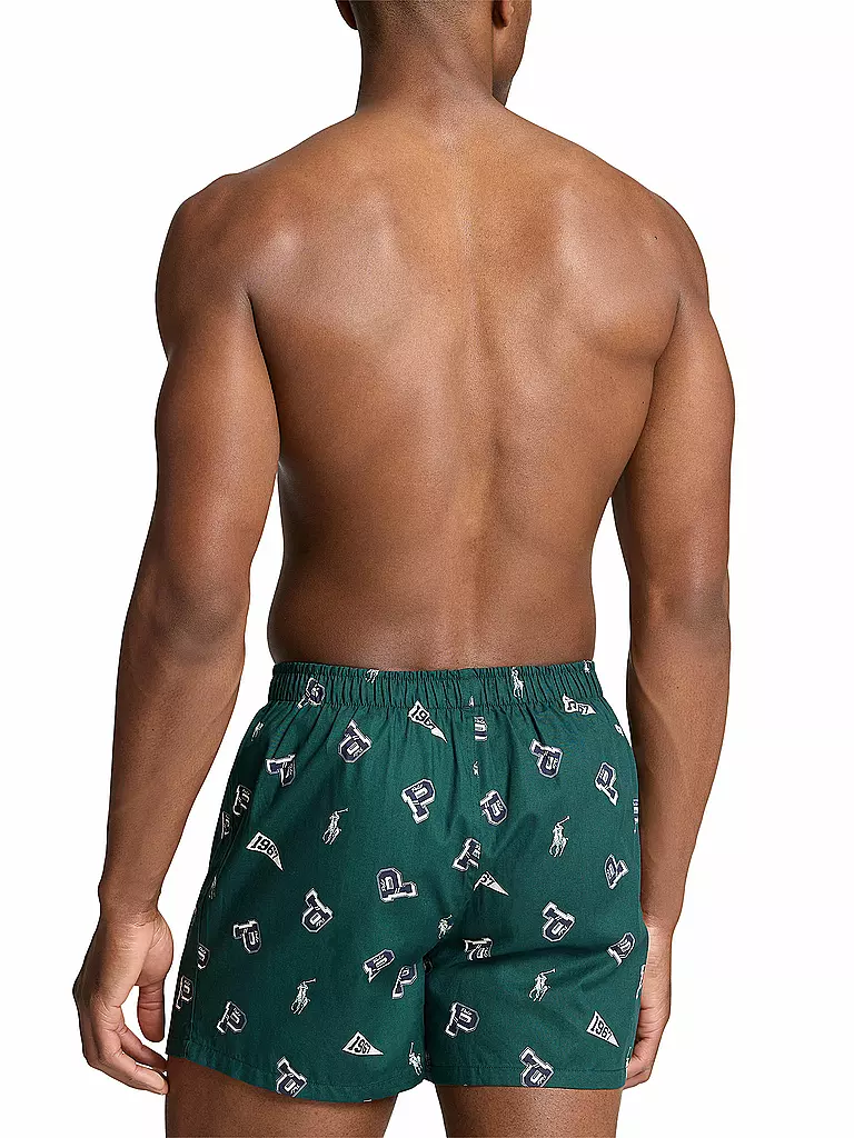 POLO RALPH LAUREN | Boxershorts Paquete de 3 con estampado azul marino | Verde oscuro