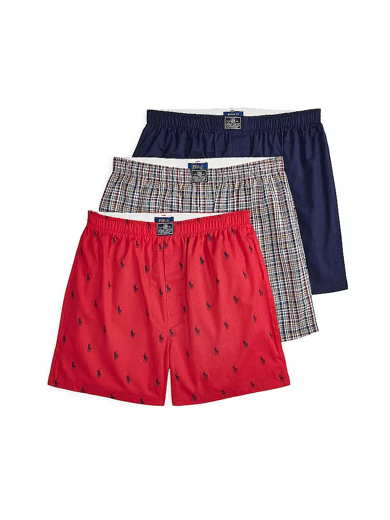 POLO RALPH LAUREN | Boxershorts Paquete de 3 rojo / cr | Azul