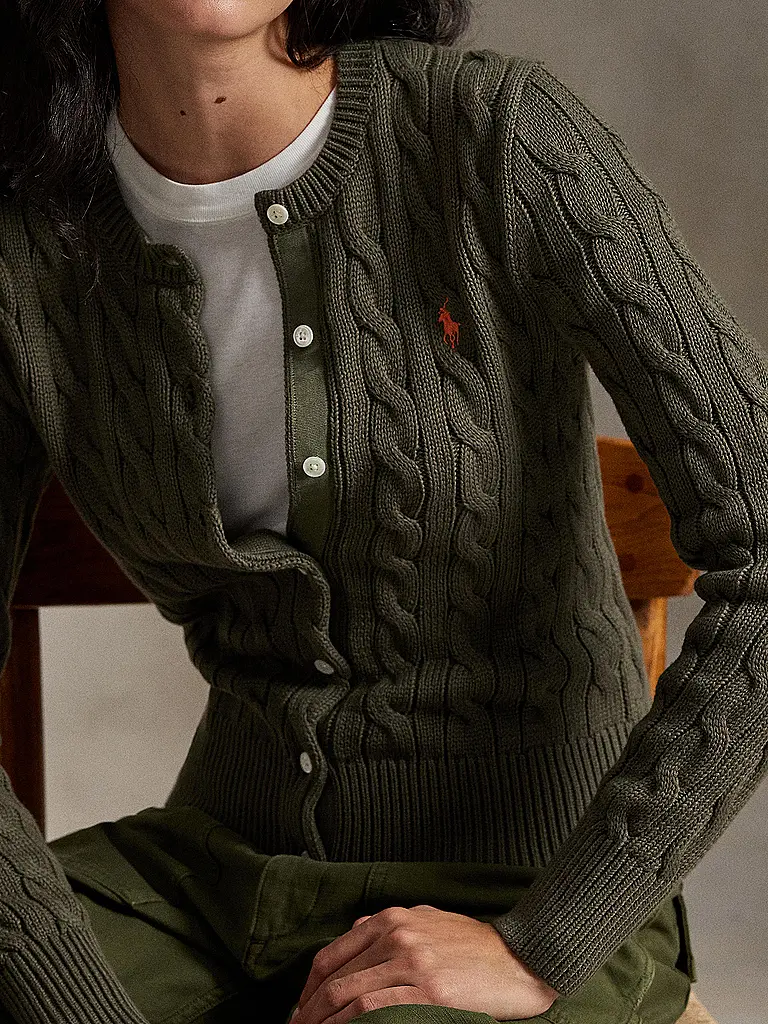 POLO RALPH LAUREN | Cárdigan Slim Fit | Oliva