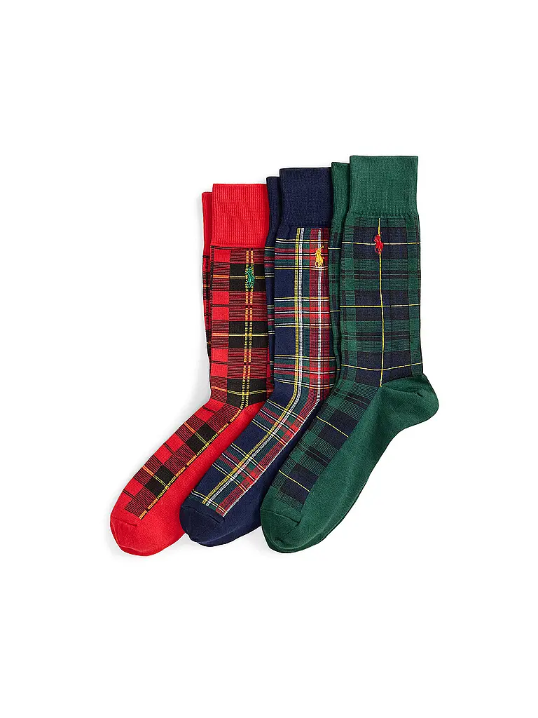 POLO RALPH LAUREN | Calcetines, paquete de 3, vino / verde / royal | Multicolor