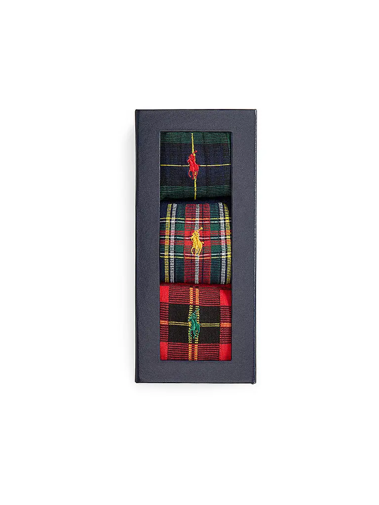 POLO RALPH LAUREN | Calcetines, paquete de 3, vino / verde / royal |