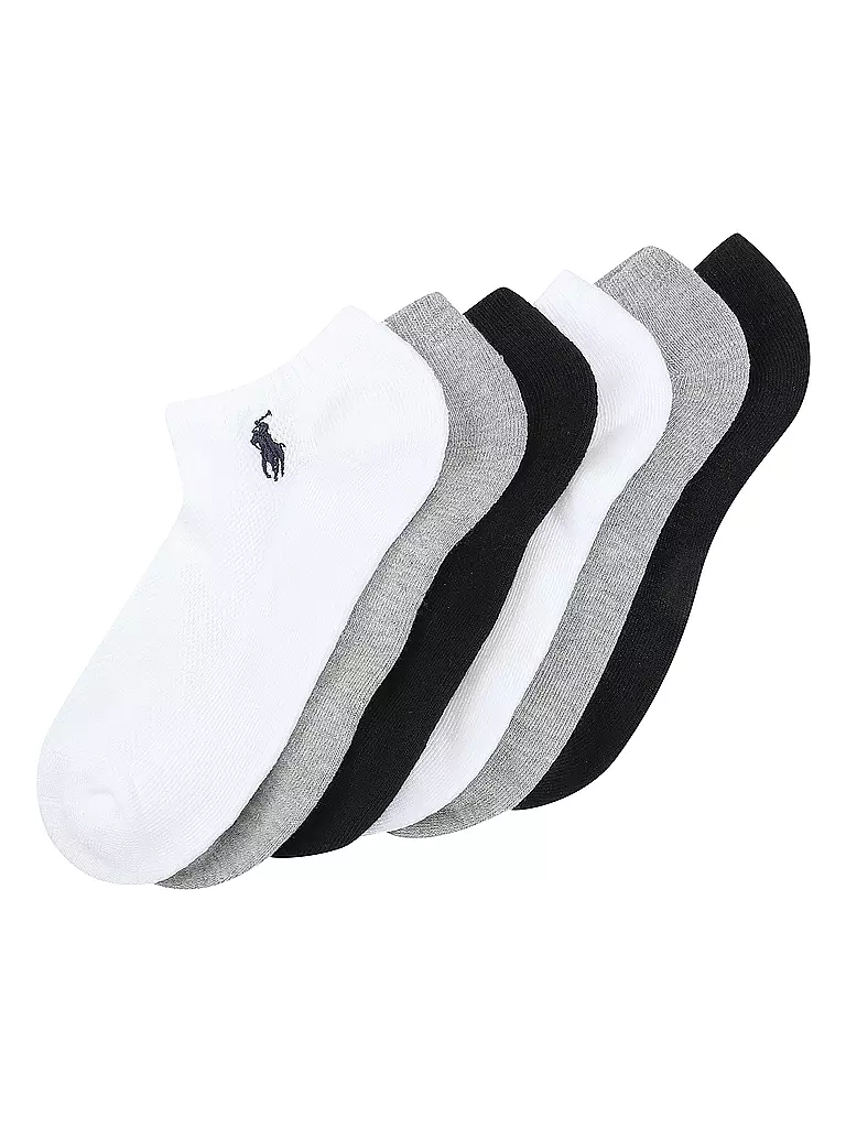 POLO RALPH LAUREN | Calcetines de deporte Paquete de 6 azul/gris/blanco | Blanco