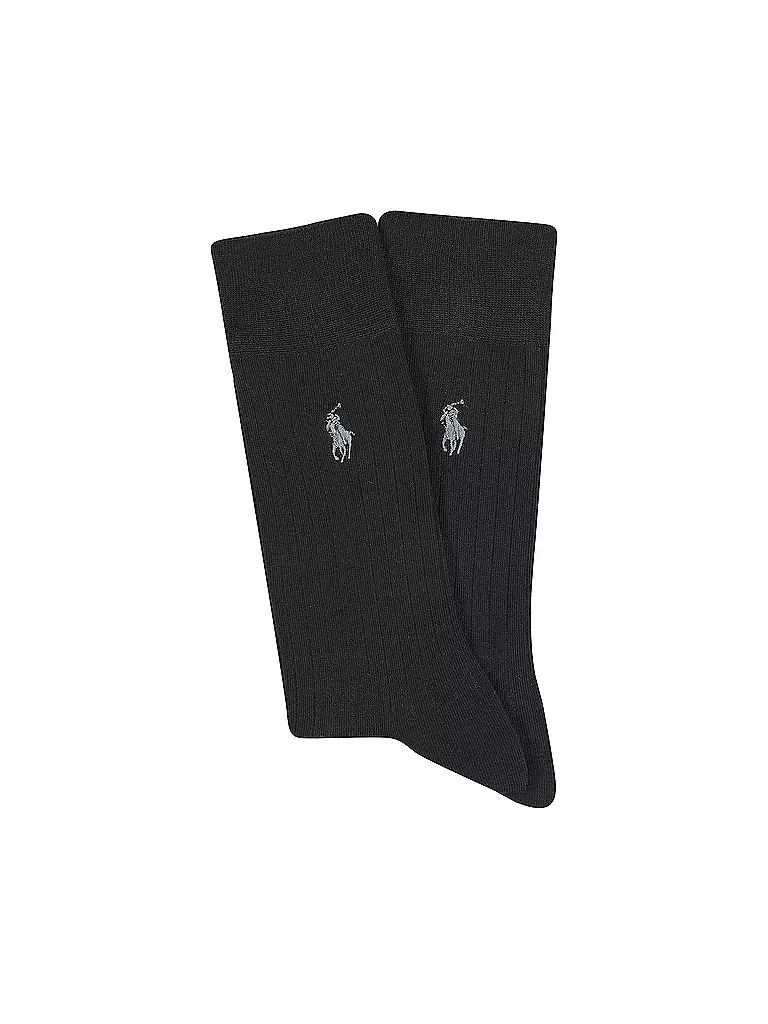 POLO RALPH LAUREN | Calcetines de hombre, paquete de 2, negro | Negro