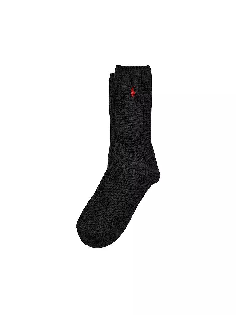 POLO RALPH LAUREN | Calcetines negro / rojo | Negro