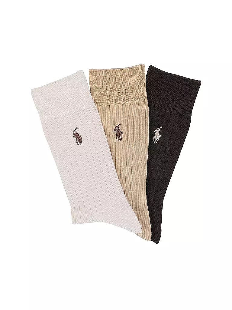 POLO RALPH LAUREN | Calcetines paquete de 3 stone/brown/camel | Marrón