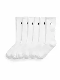 POLO RALPH LAUREN | Calcetines paquete de 6 negro | Blanco