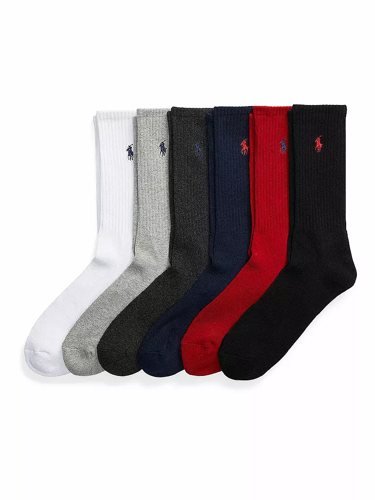 POLO RALPH LAUREN | Calcetines paquete de 6 Blr/Red/Char/Hthr/White | Multicolor