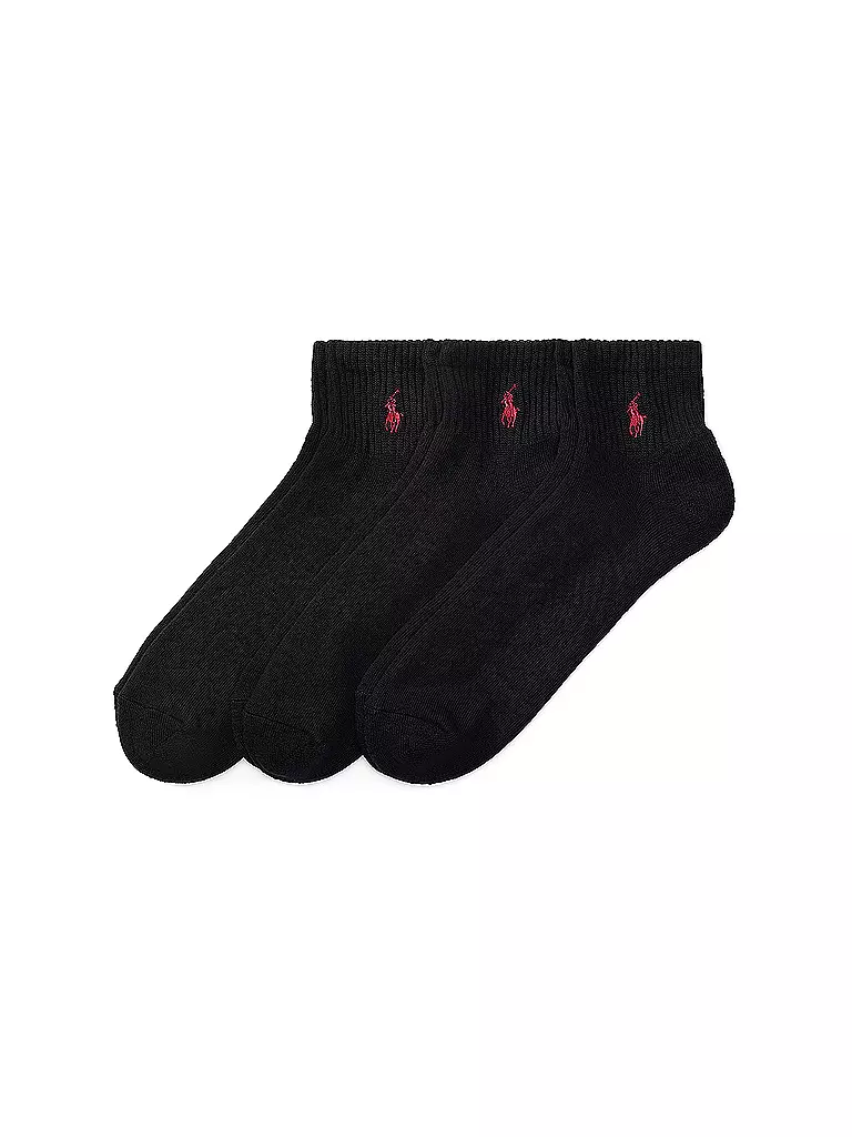 POLO RALPH LAUREN | Calcetines sneaker, paquete de 3, negro | Negro