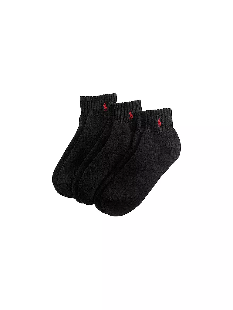 POLO RALPH LAUREN | Calcetines sneaker, paquete de 3, negro |