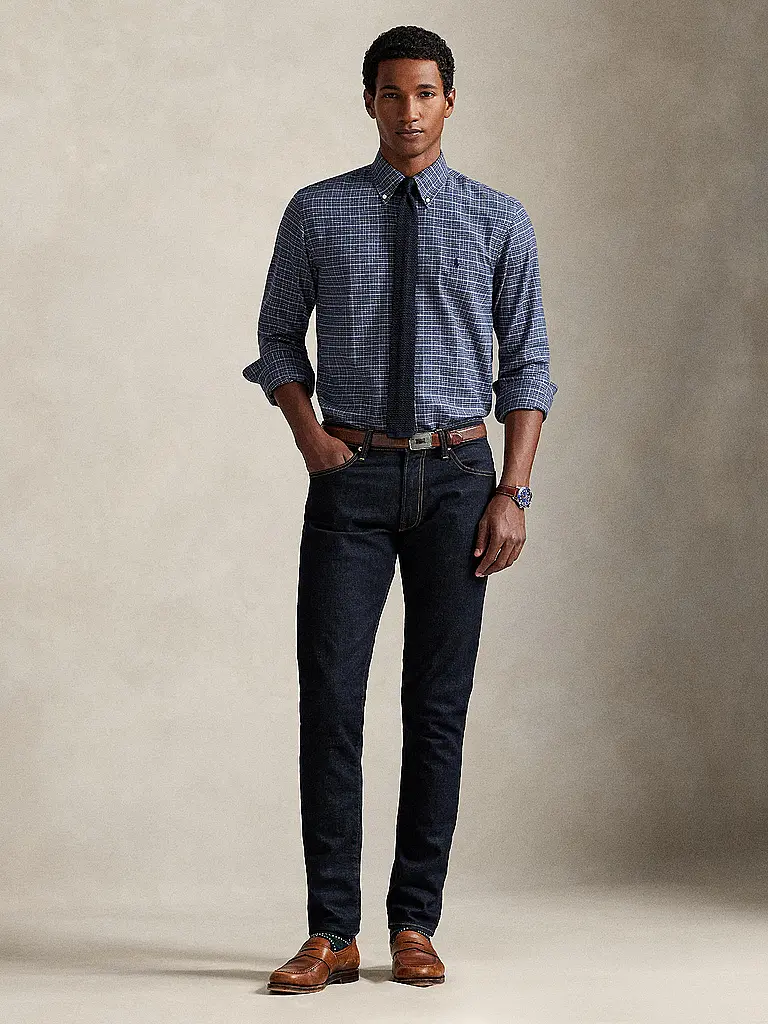 POLO RALPH LAUREN | Camisa de franela de corte regular | Azul oscuro