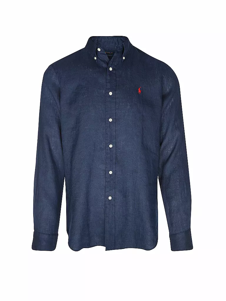 POLO RALPH LAUREN | Camisa de lino Custom Fit | Azul oscuro