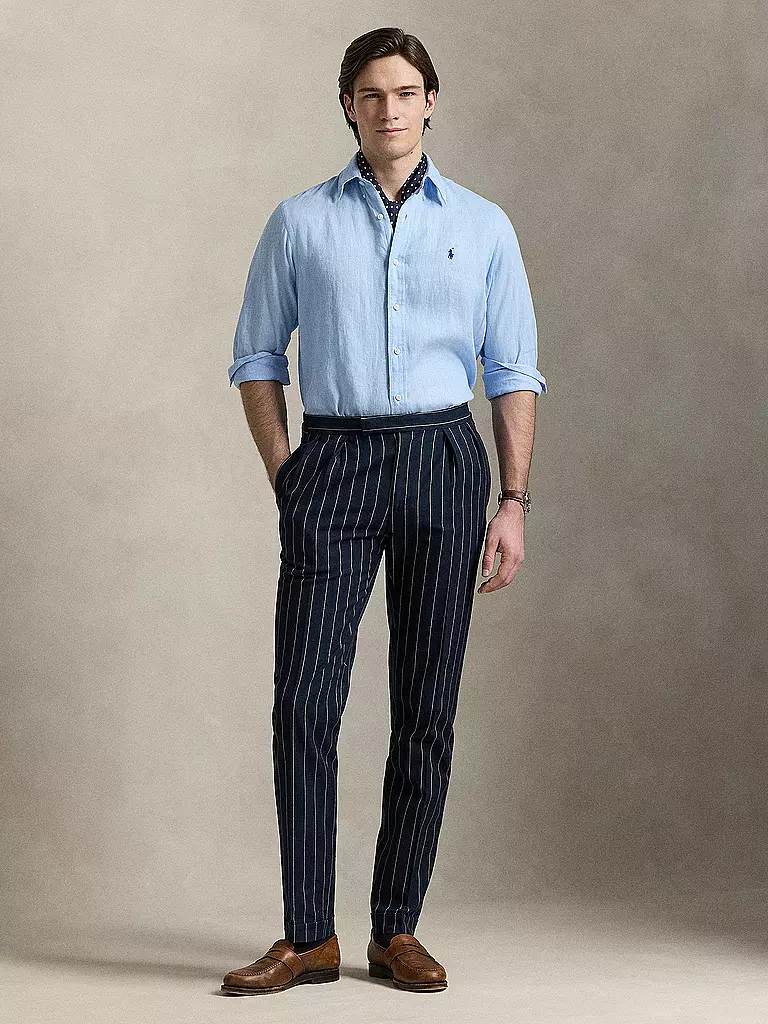 POLO RALPH LAUREN | Camisa de lino Custom Fit | Azul claro